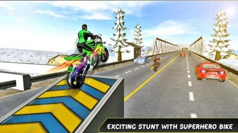 超级3D公路自行车特技（Super 3D Highway Bike Stunt） 1.6 安卓版截图_3