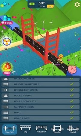 空闲桥设计（Idle Bridges） v0.1 安卓版截图_1