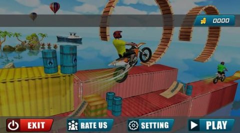 大型自行车特技比赛（Mega Bikes Stunt Racing） v1.4 安卓版截图_1