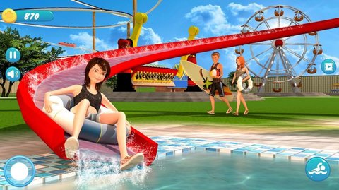 水上公园滑梯竞速（Water Park Racing Kids） 1.0.4 安卓版截图_1