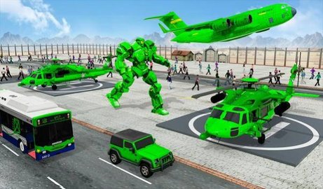 陆军校车机器人汽车（Army School Bus Robot Car Game） 2 安卓版截图_1