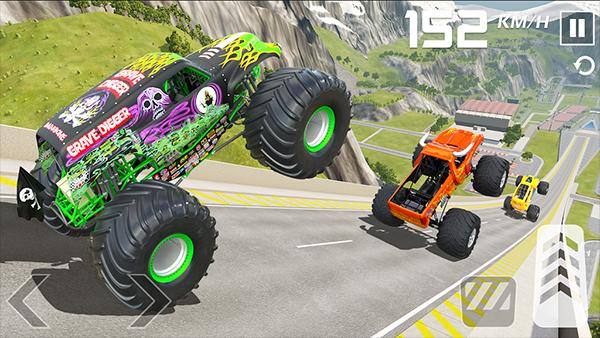 怪物卡车特技汽车(Monster Truck Stunt - Car Game)截图_1