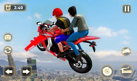 飞行摩托车出租车驾驶(Flying Motorbike Taxi Driving) 1.0.4截图_1