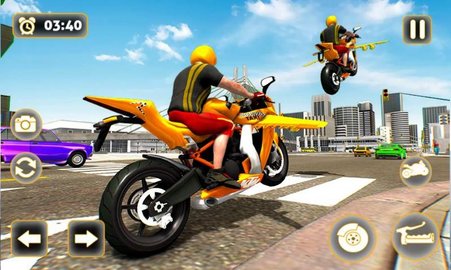 飞行摩托车出租车驾驶(Flying Motorbike Taxi Driving) 1.0.4截图_4