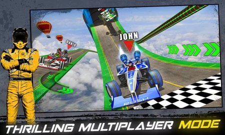 超级英雄汽车大赛（Impossible Formula Jet Car Racing Stunts） 2.0 安卓版截图_2