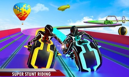 霓虹赛车坡道（Light Bike Stunt） v5.1 安卓版截图_1