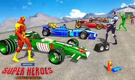 超级英雄汽车大赛（Impossible Formula Jet Car Racing Stunts） 2.0 安卓版截图_3