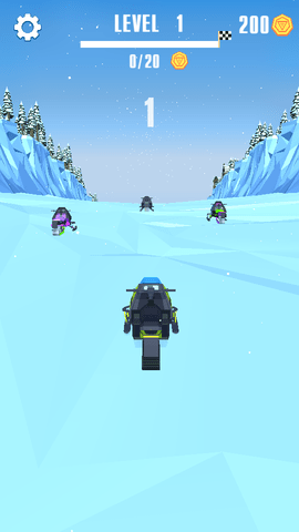 雪地摩托比赛(Flippy Snowmobile Race) 1.0截图_3