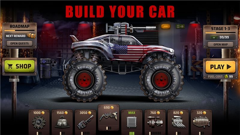 Zombie Hill Racing（山地僵尸赛车内置菜单）截图_2