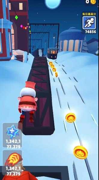 Subway Surf（地铁跑酷雪地版全皮肤全滑板全背饰）截图_1