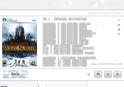 指环王北方战争十四项修改器截图_3