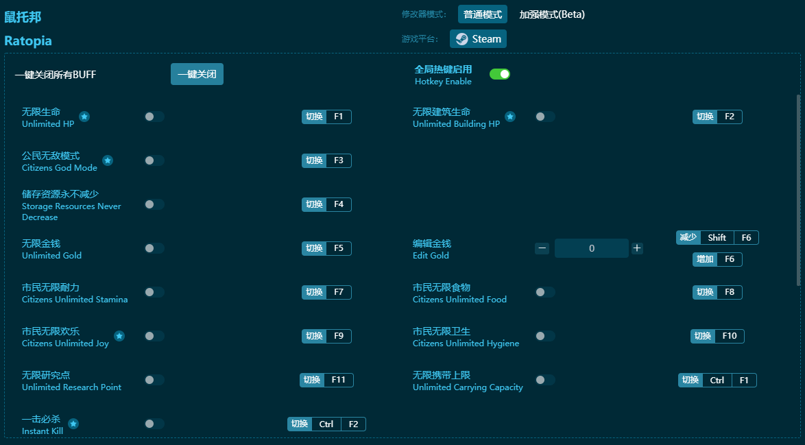 鼠托邦二十三项修改器截图_1