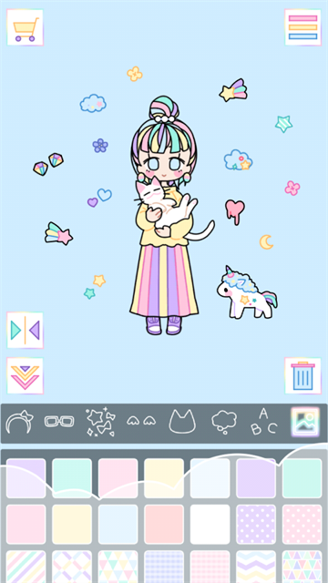 缤纷女孩换装游戏截图_3